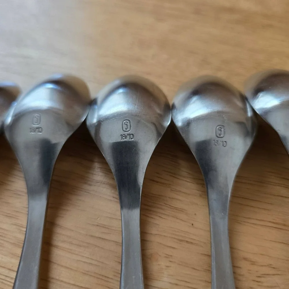 Set of 6 Gourmet Settings 18/10 Stainless Teaspoons 6 5/8